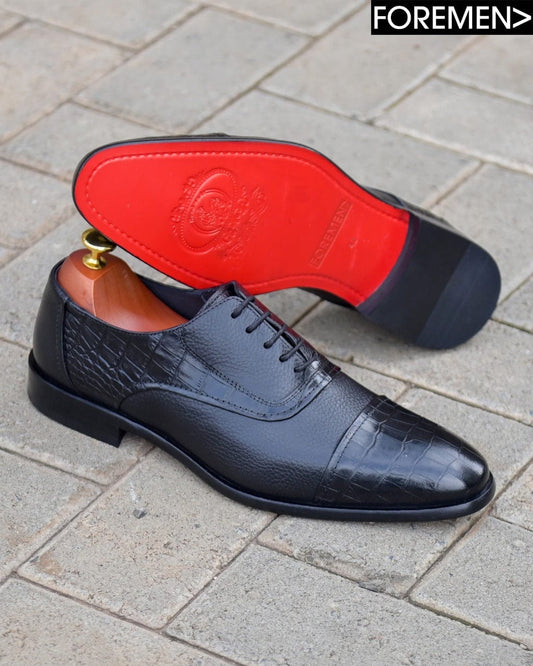 HAMILTON | Black Leather Sole Oxfords