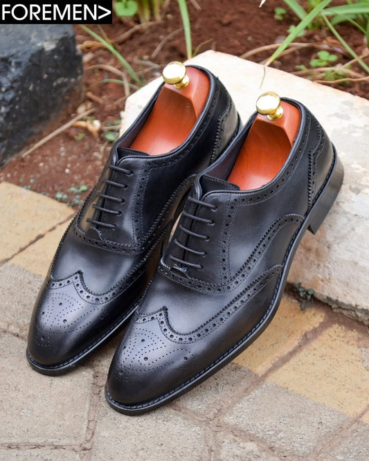 MANSORY | Black Brogue Leather Sole Oxfords