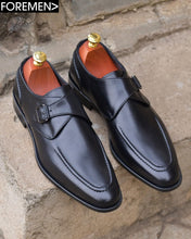 SIENNA | Black Leather Sole Monkstraps