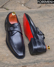 SIENNA | Black Leather Sole Monkstraps
