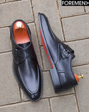 SIENNA | Black Leather Sole Monkstraps