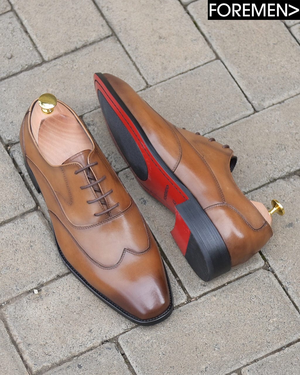 MONTENEGRO | Mid Brown Wingtip Oxfords