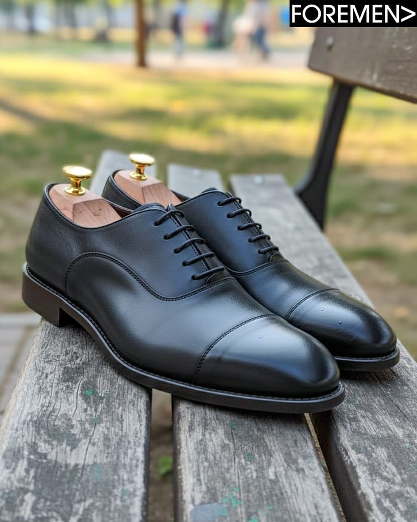 STRATFORD | Black Leather Sole Oxfords