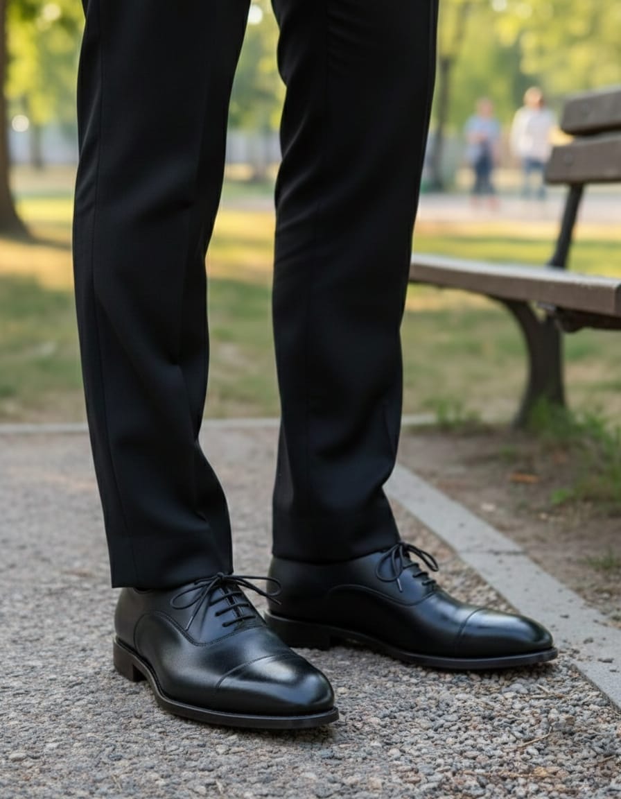 STRATFORD | Black Leather Sole Oxfords