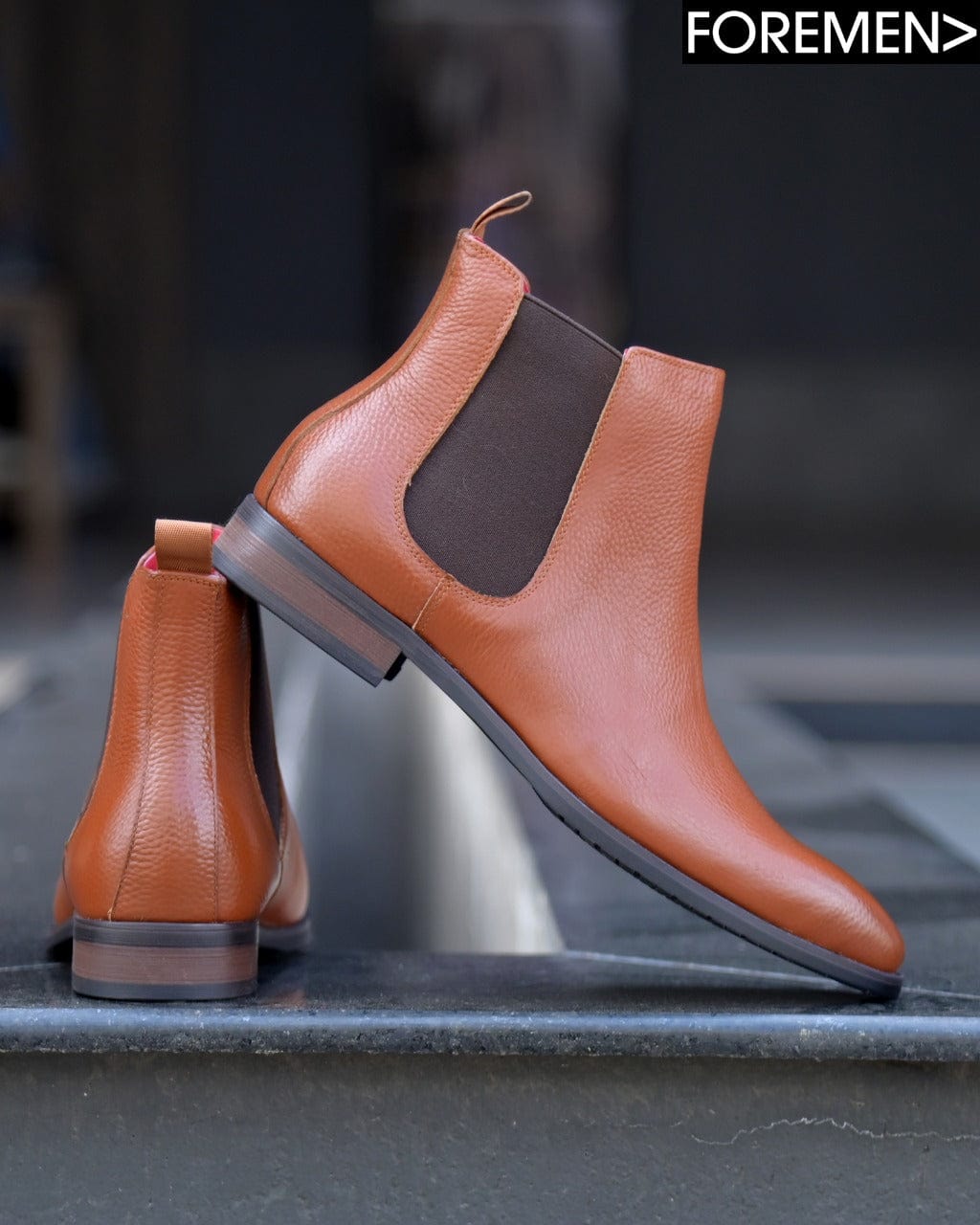 CARDINAL | Tan Leather Chelsea Boots