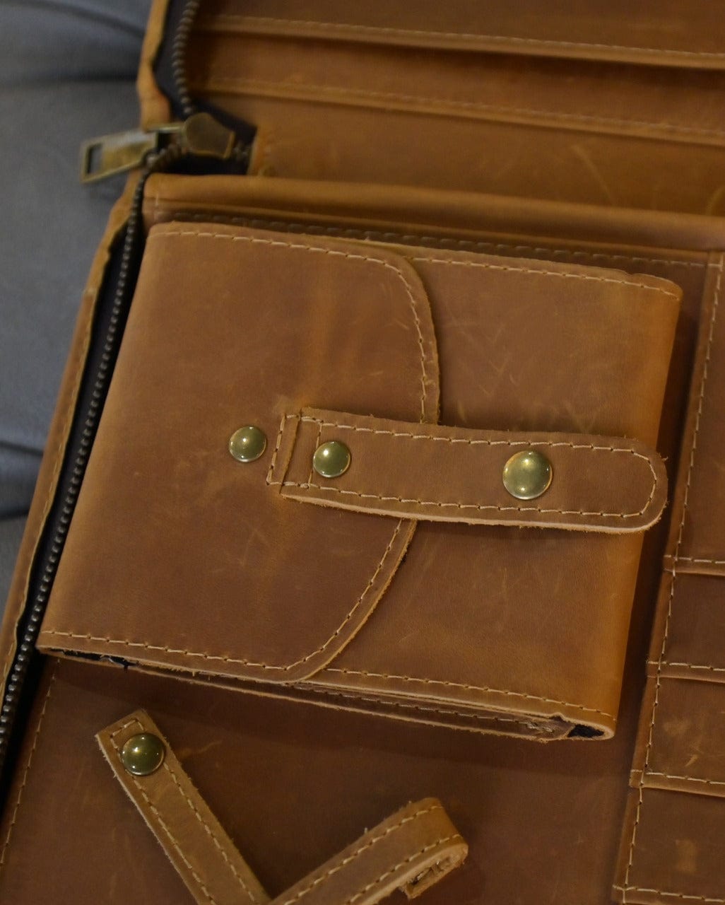 CARLTON | Brown Leather Laptop Bag
