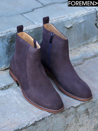 PARIS | Coffee Suede Chelsea Boots