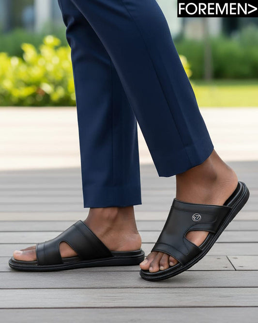 Black Leather Sandals