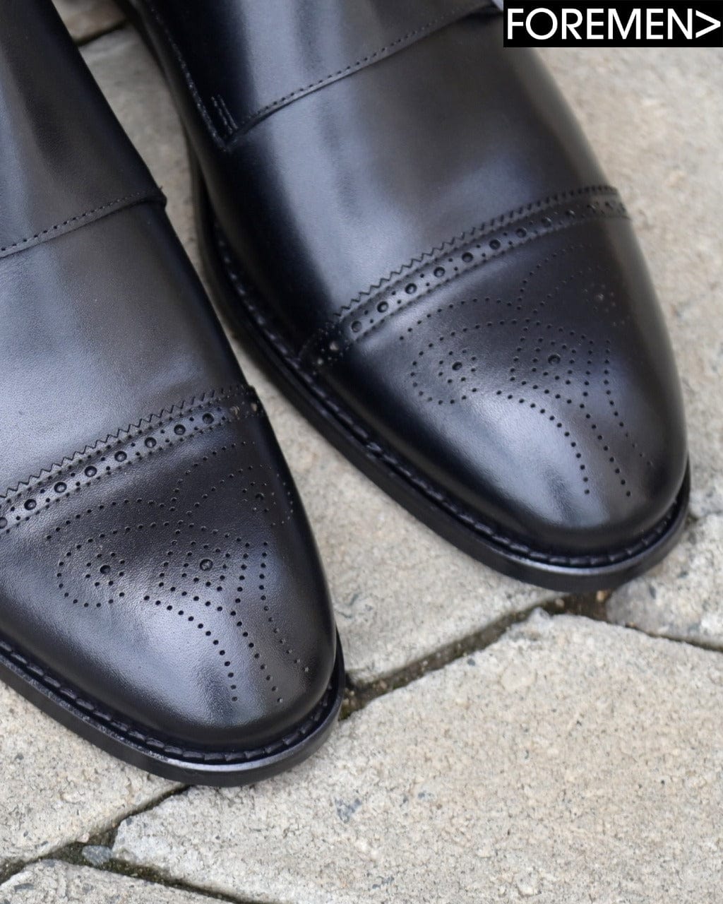 LUCIAN | Black Leather Sole Monkstraps