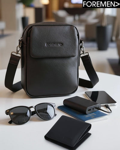 RIO | Black Crossbody Leather Bag