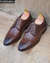 HAMPTON | Dark Tan Leather Sole Derbies