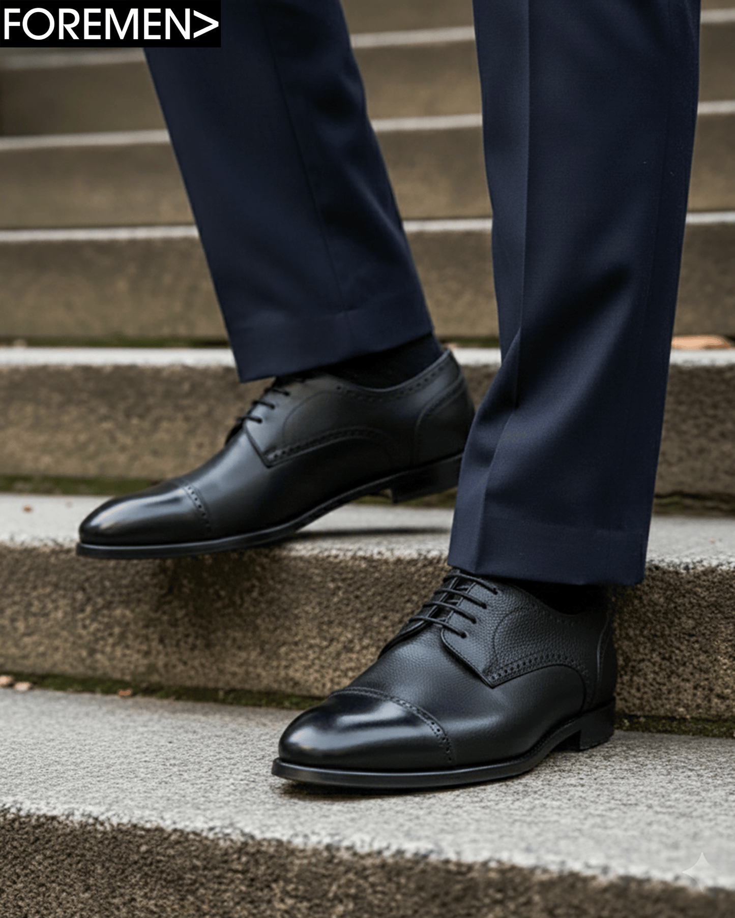 MARBELLA | Black Leather Derbies