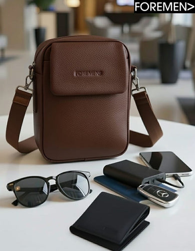 RIO | Coffee Crossbody Leather Bag