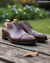 BENEDICT | Coffee Cap Toe Oxfords