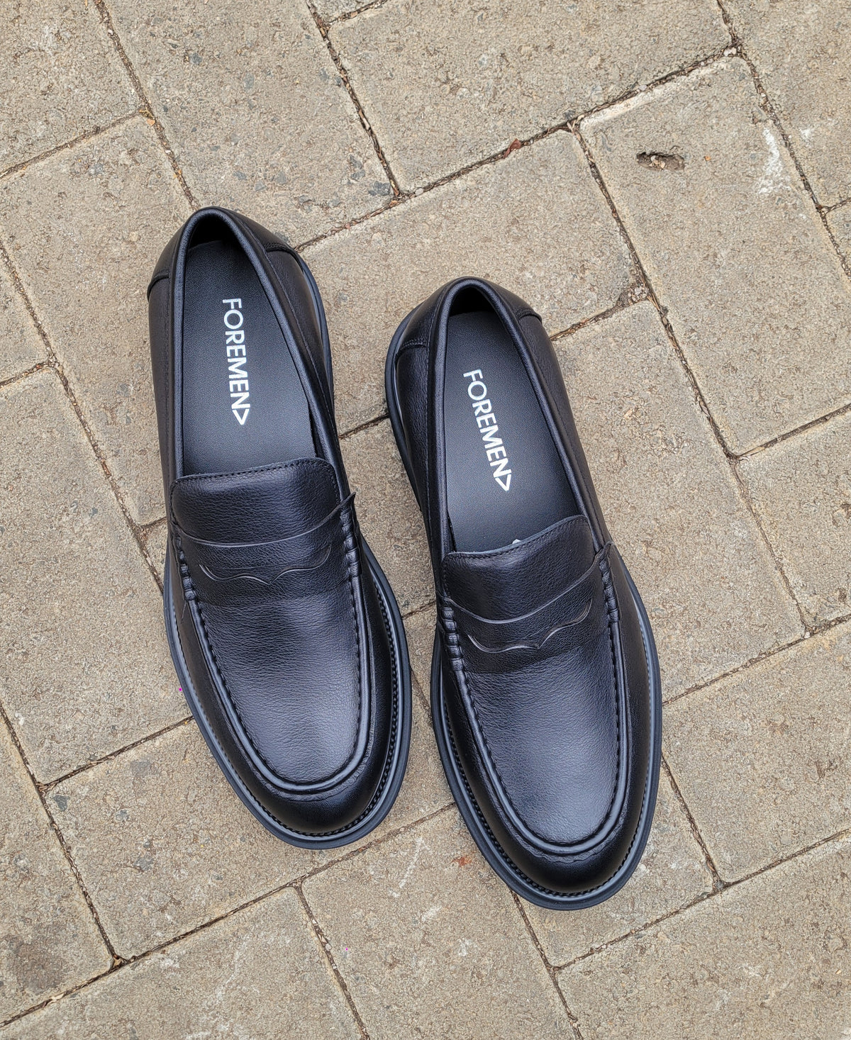 STERLING | Black Chunky Leather Loafers