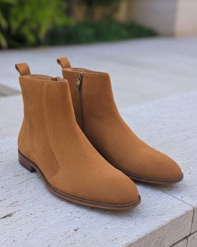 PARIS | Brown Suede Chelsea Boots