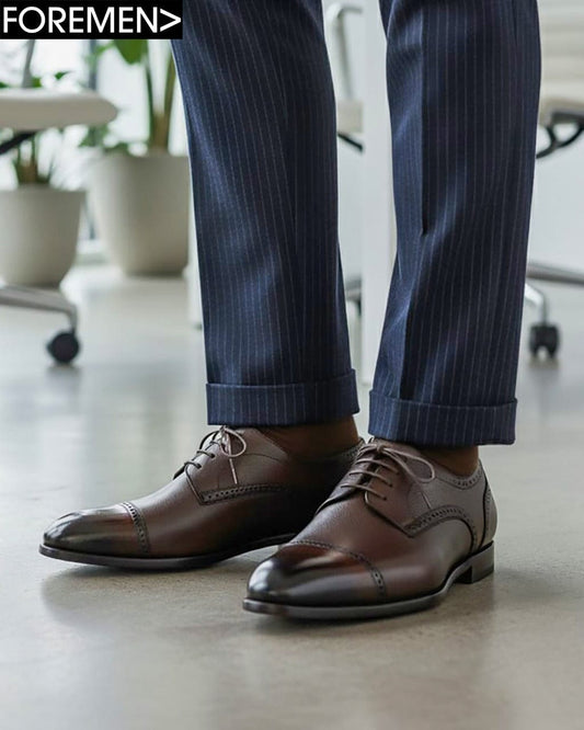 MARBELLA | Coffee Leather Derbies