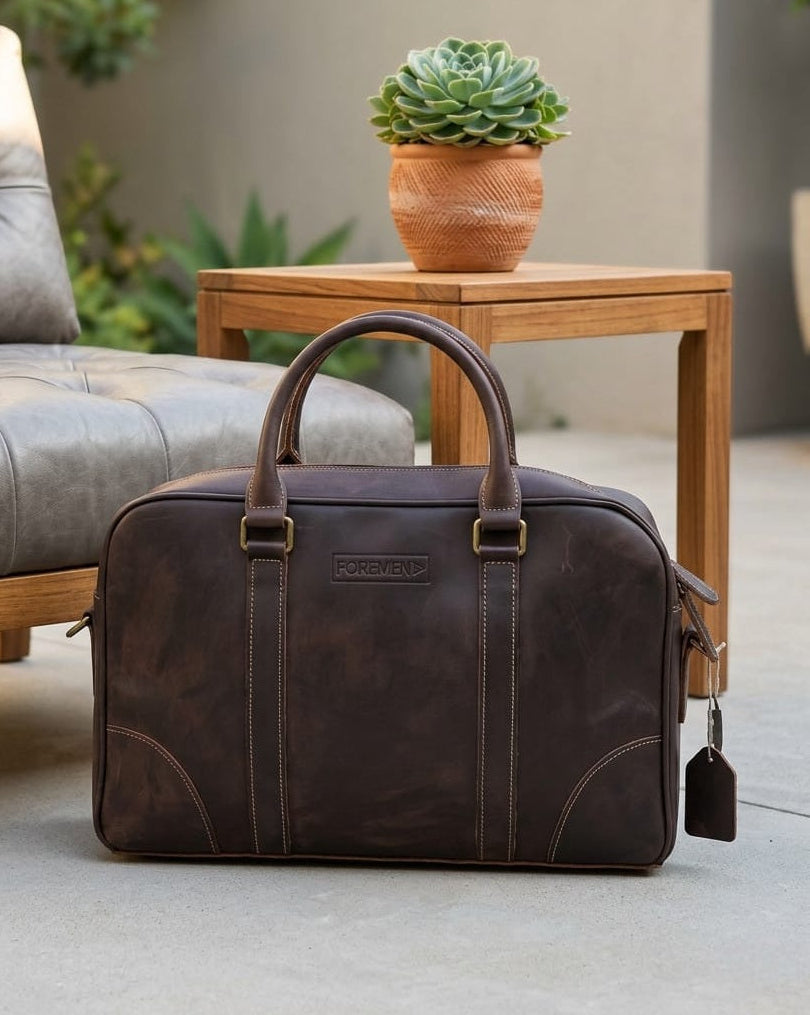 MESSENGER | Burgundy Leather Bag
