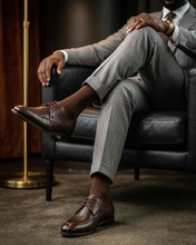 MAXIMILIAN | Coffee Leather Sole Derbies