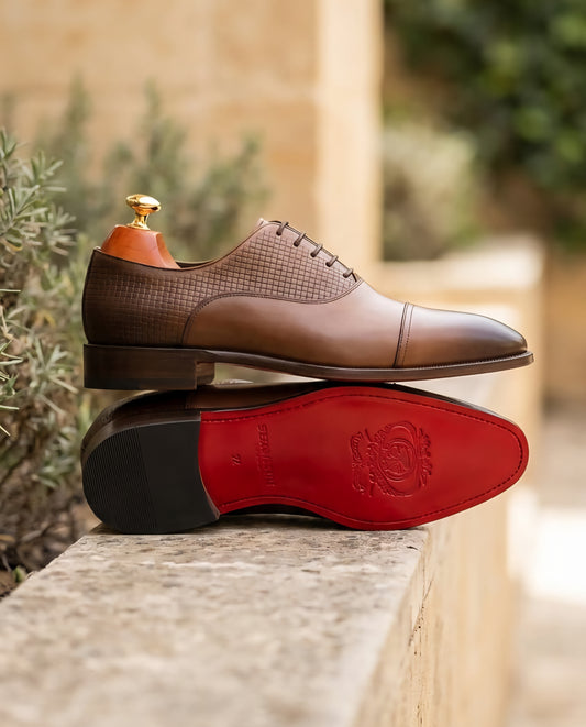 WINSTON | Brown Leather Sole Oxfords