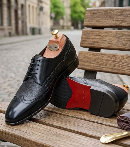 WIMBLEDON | Black Wingtip Derbies