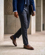 BELARUS | Coffee Brogue Leather Sole Loafers