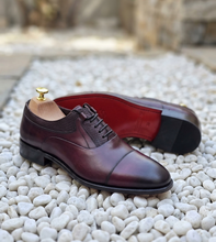 MANNHEIM | Burgundy Leather Sole Oxfords