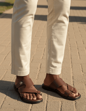 TAHITI | Coffee Leather Sandals