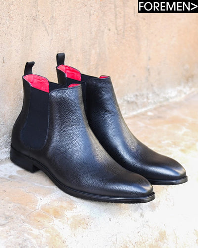 CARDINAL | Black Leather Chelsea Boots