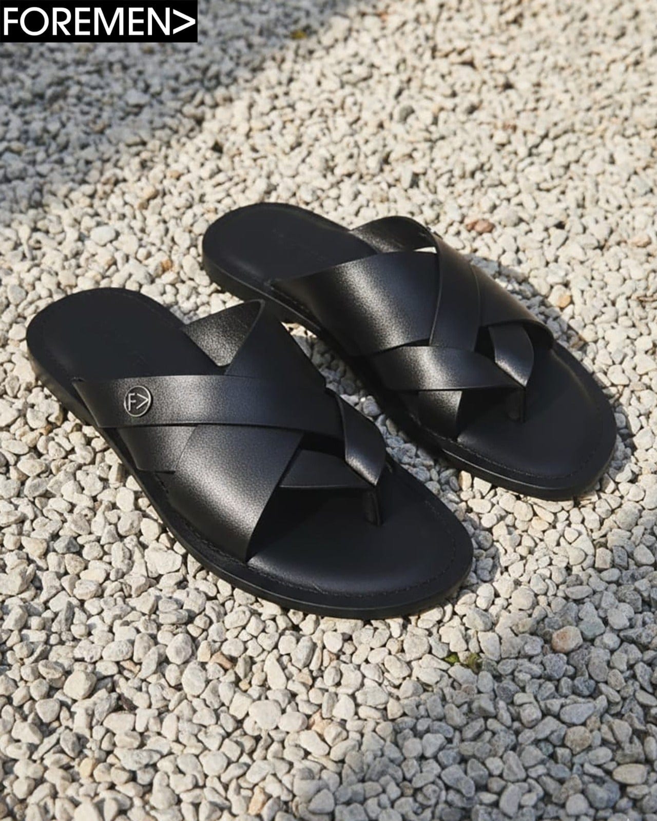 Black Leather Sandals