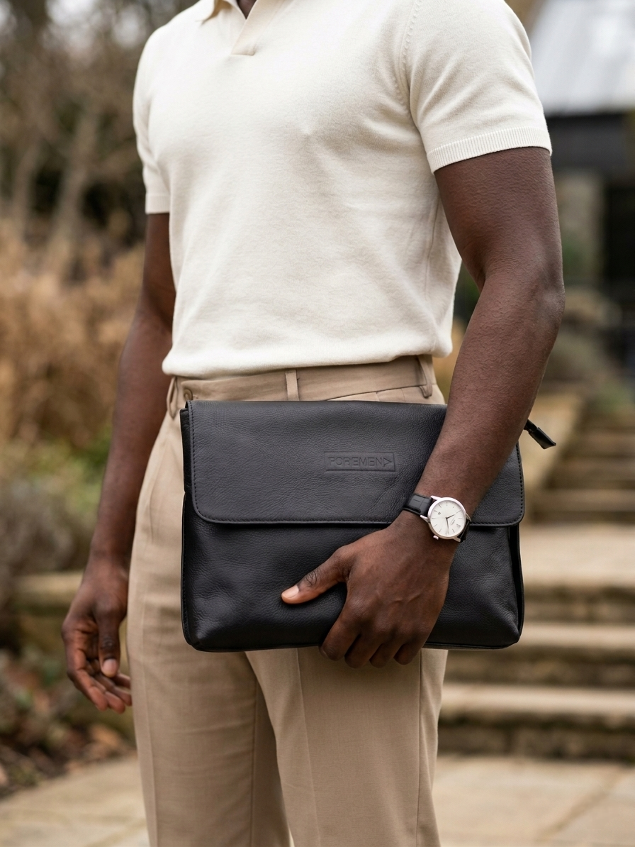 ZARIA | Black Clutch Leather Bag