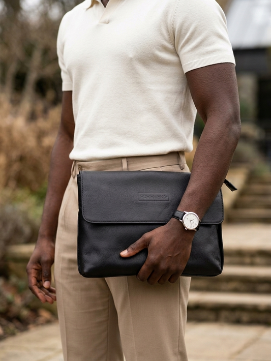 ZARIA | Black Clutch Leather Bag