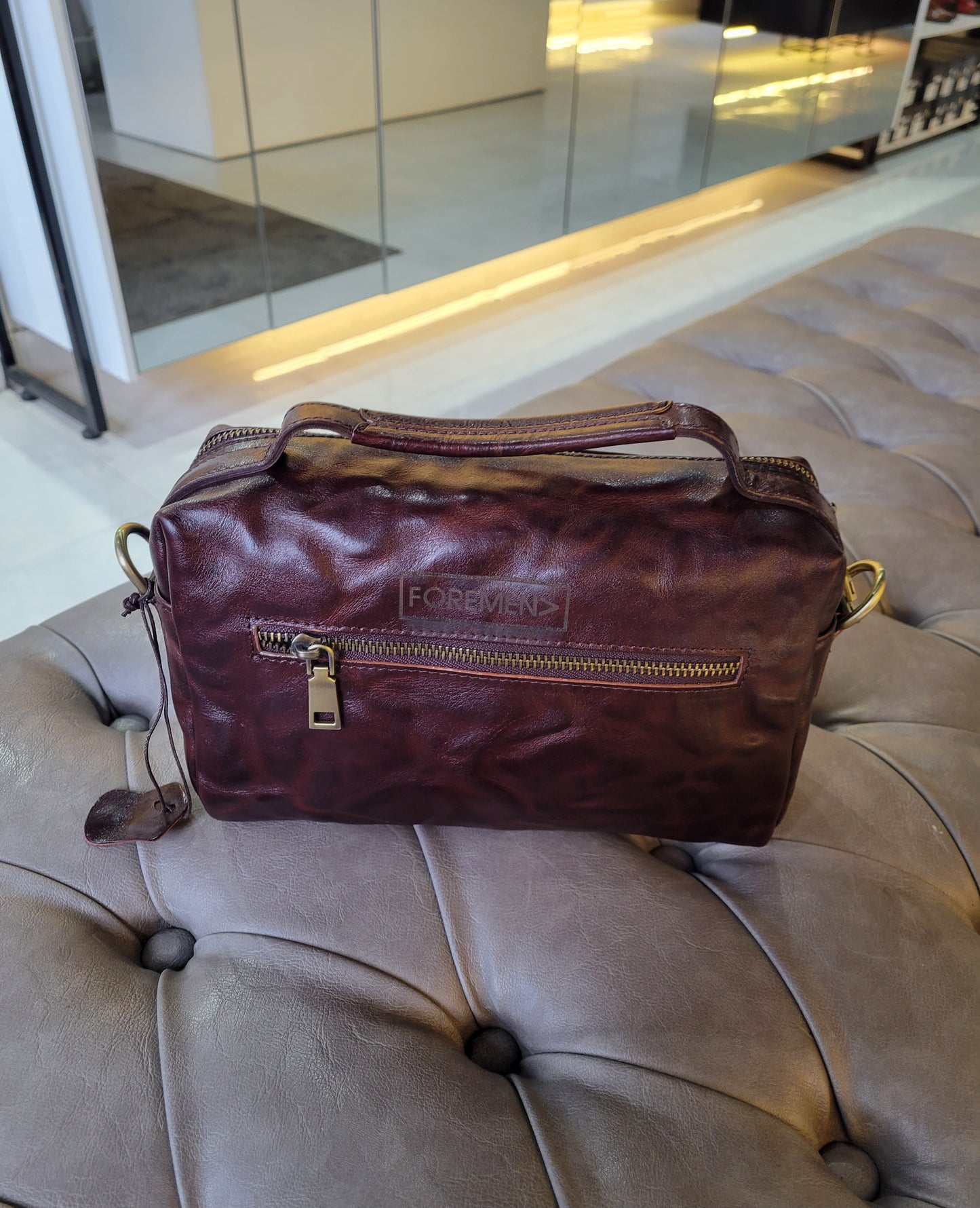 CUBAN | Coffee Leather Bag
