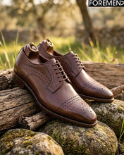 MARCEL | Dark Tan Brogue Leather Sole Derbies