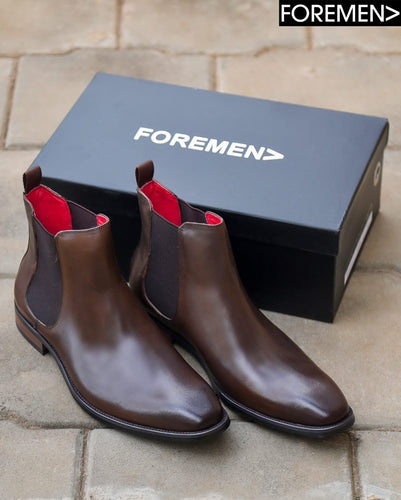 CARDIZ | Coffee Leather Chelsea Boots