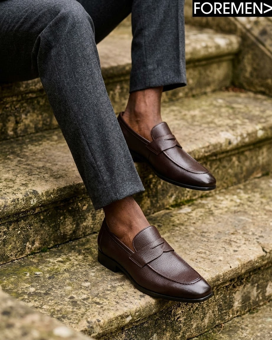 GEORGIA | Coffee Leather Loafers
