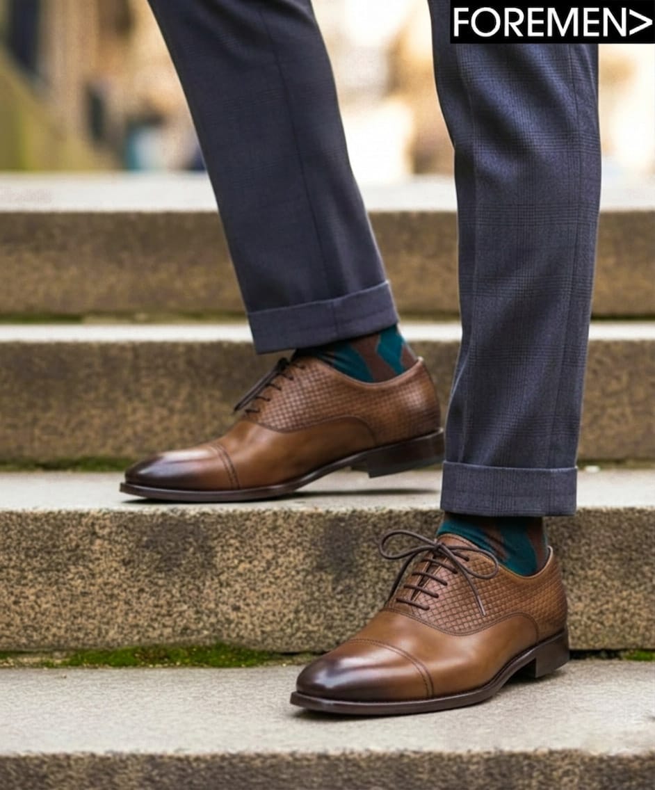 WINSTON | Brown Leather Sole Oxfords