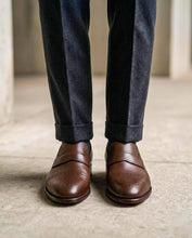 BELARUS | Coffee Brogue Leather Sole Loafers