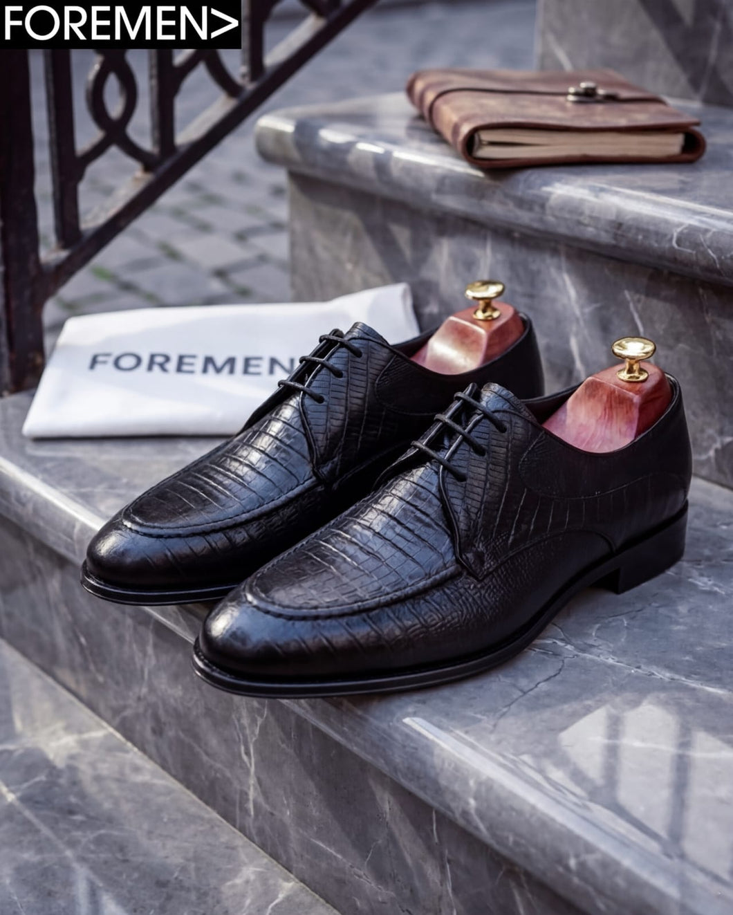 MAXIMILIAN | Black Leather Sole Derbies
