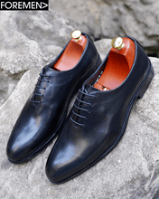TORY | Black Leather Whole cut Oxford