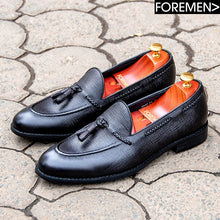 TOKYO | Black Leather Tassel Loafers