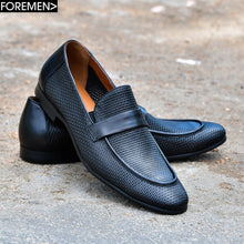 VALKAN | Black perforated leather loafers