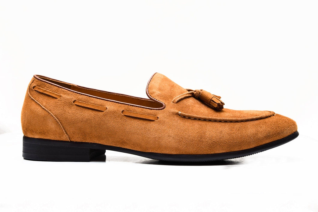 SANTORINI | Brown suede tassel loafers