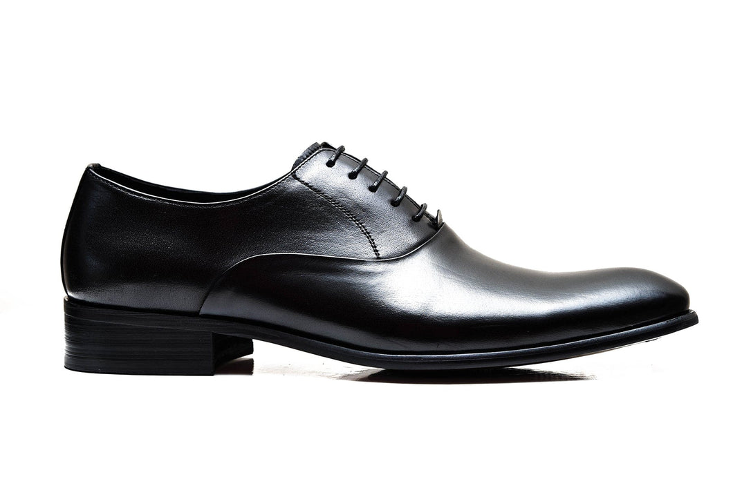 PICASSO | Black plain toe oxford shoes