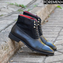SIR STEPHEN | Black Lace Up Boots