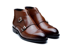 LEO | Brown Double Monk Boots