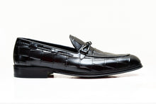 RIO | Black embossed leather loafers