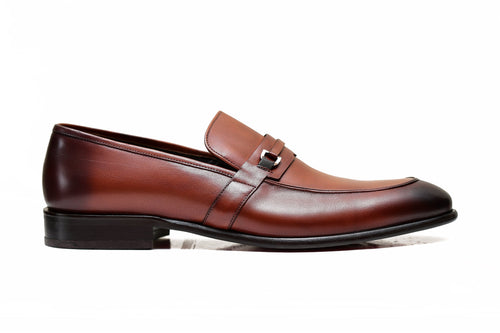 Brown Foremen Leather Slip-on with rubber sole