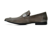 VALKAN | Grey perforated leather loafers